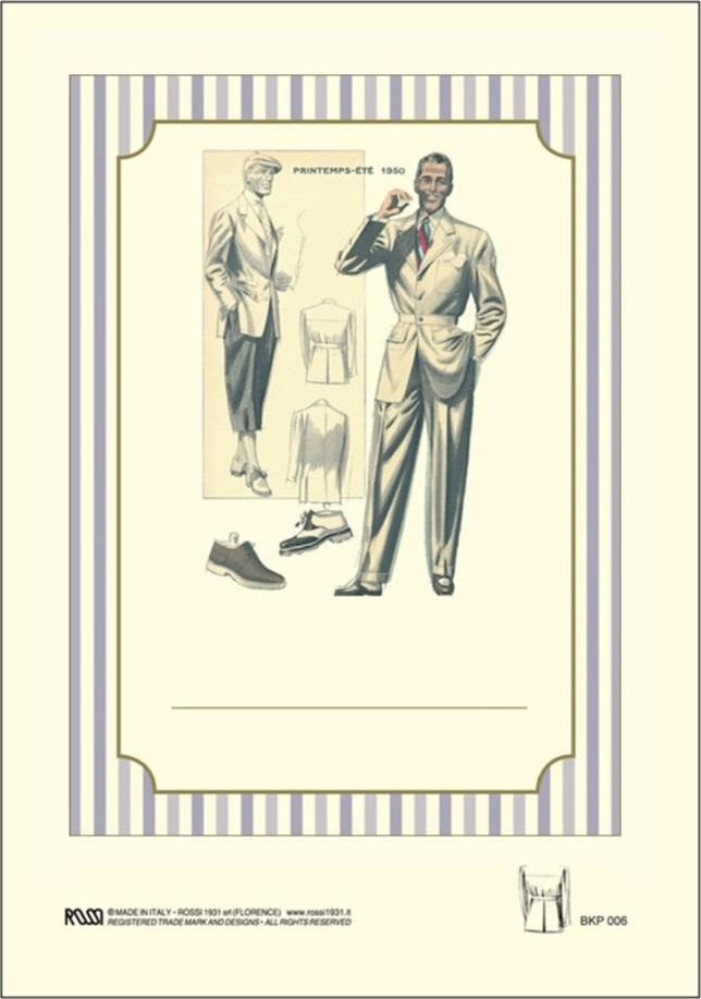 Rossi Naklejki dekoracyjne BKP 006 Moda męska 6szt ROSSI