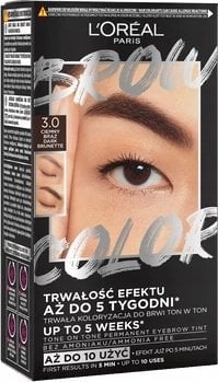 L'OREAL_Brow Color zestaw do koloryzacji brwi 3.0 Dark Brunette
