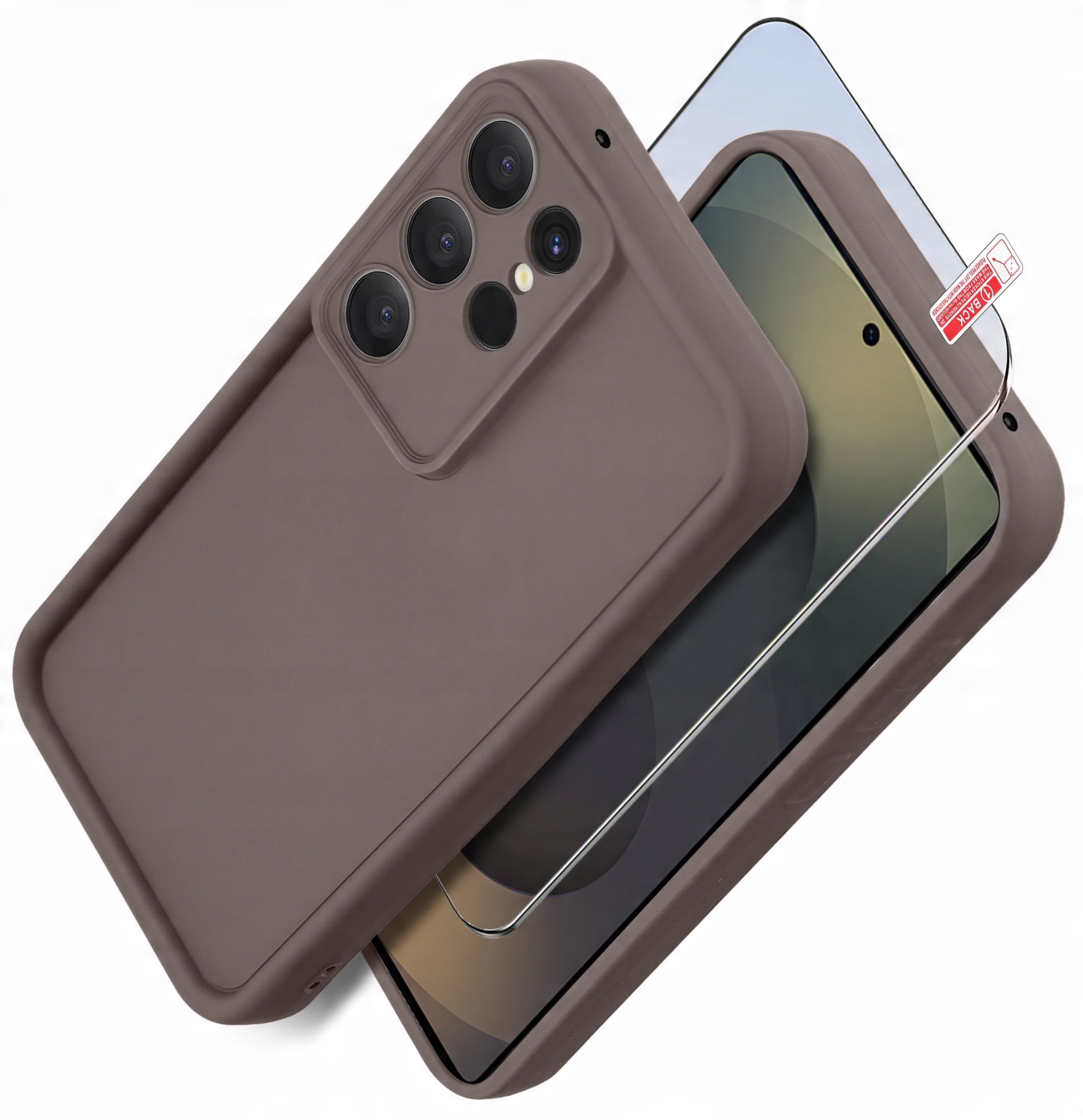 Etui do Samsung S25 Ultra silikonowe MATOWE + Szkło ochronne na ekran 9H