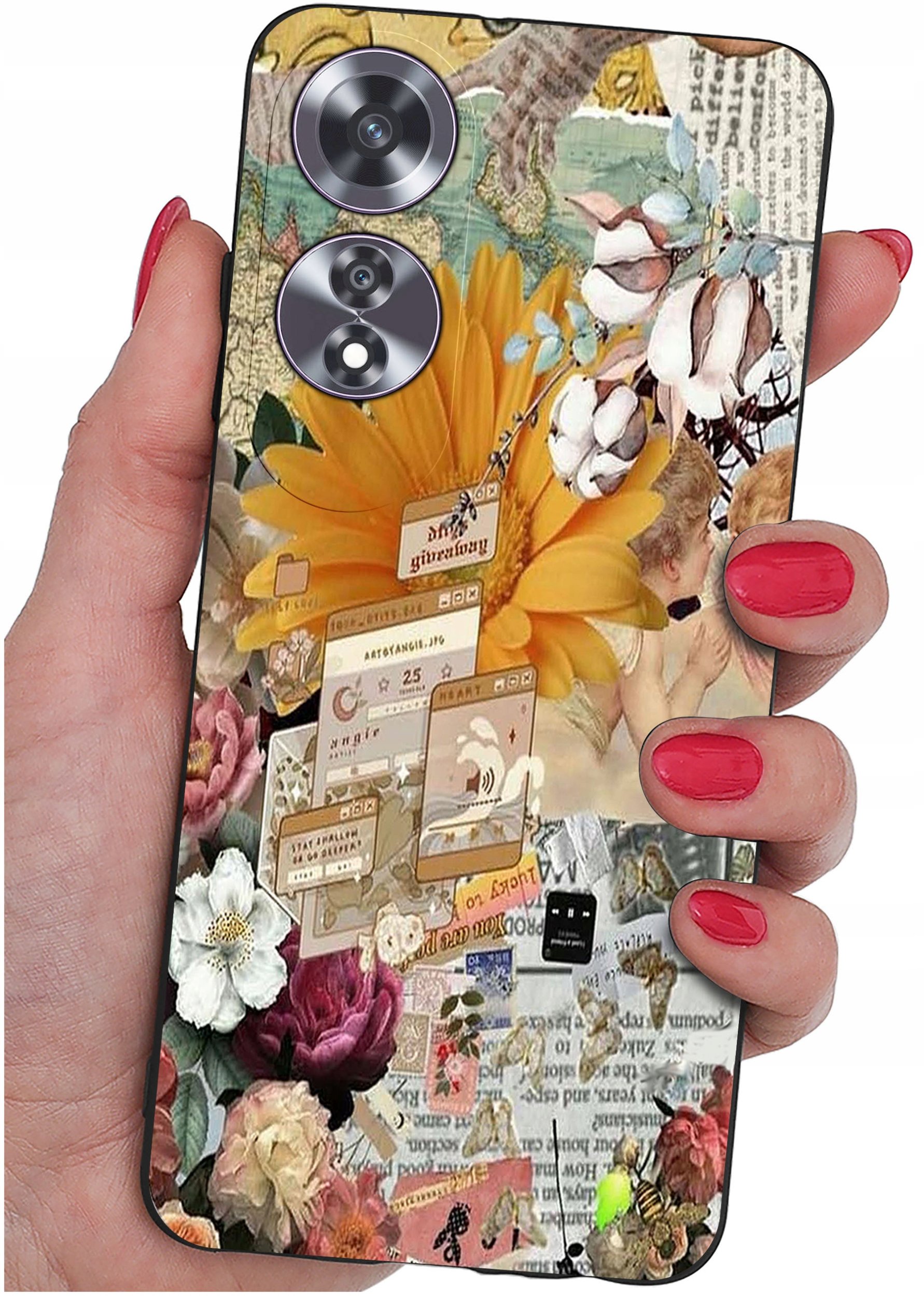 Etui do Oppo A60 4G WZORY |SILIKONOWE MATT CASE + SZKŁO 9H