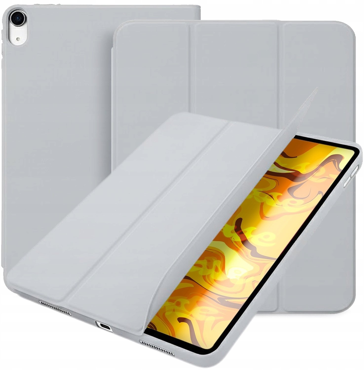 Etui z Klapką Do Apple iPad 10 10.9" / 11" (Szare, Zamykane, Magnetyczne)