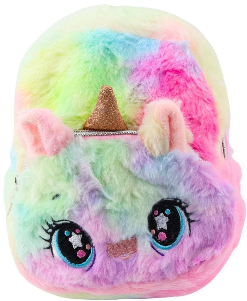 Plecak Dziecięcy Pluszowy Jednorożec Tęczowy Kolorowy 20cm 3L