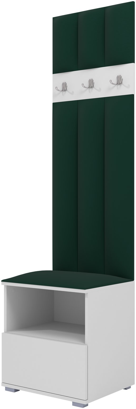 Tapicerowana garderoba Nela IV LUX - kolor biały + tkanina Trinity 28