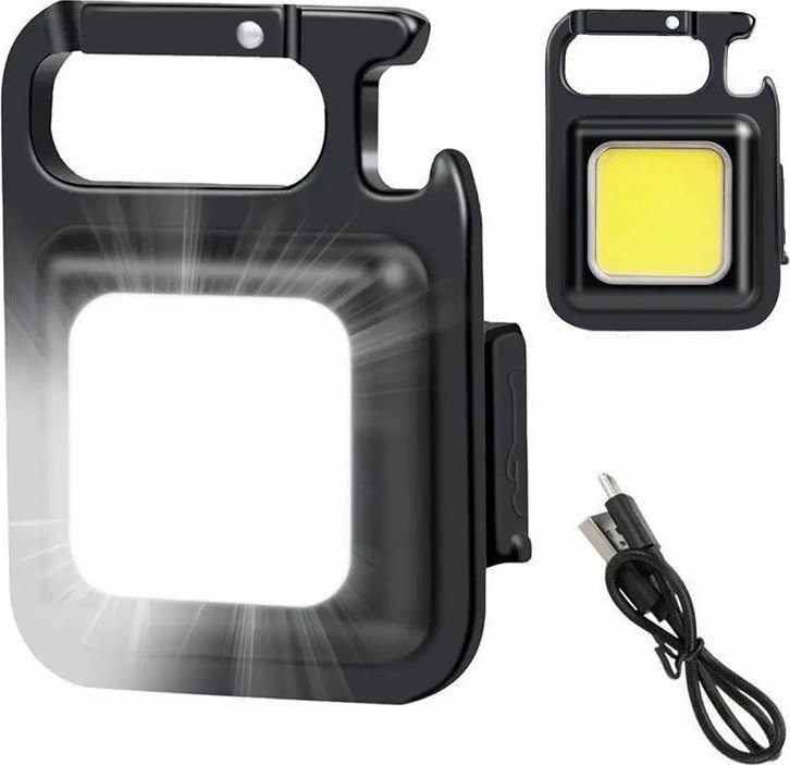 Latarka Aptel Kompaktowa LATARKA ze Stojakiem COB LED 6W czarna ZD100