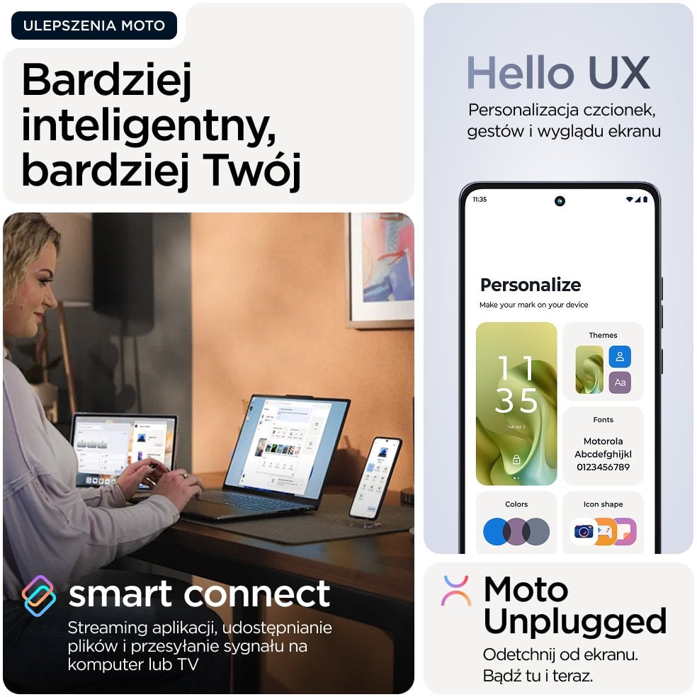 Smartfon Motorola moto g86 5G 16,9 cm (6.67") Dual SIM Android 15 USB Type-C 8 GB 256 GB 5200 mAh Ciemny Niebieski