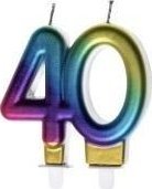Świeczka urodzinowa 40 kolorowa