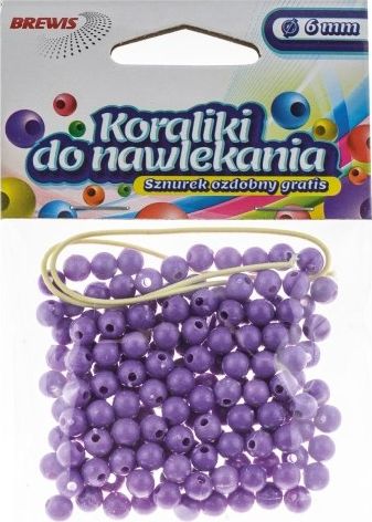 BREWIS Koraliki do nawlekania BREWIS 6mm K6-6 fiolet. Brewis