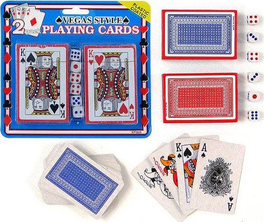 Adar Karty do gry 2 talie z kostkami