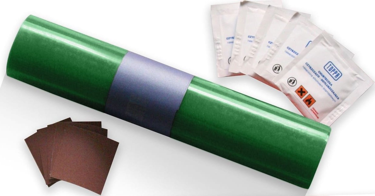 Plandeka Pako Zestaw Naprawczy Do Łatania Plandek 220x32cm ZIELONY