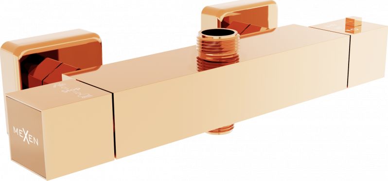 Bateria prysznicowa Mexen Cube różowe złoto
