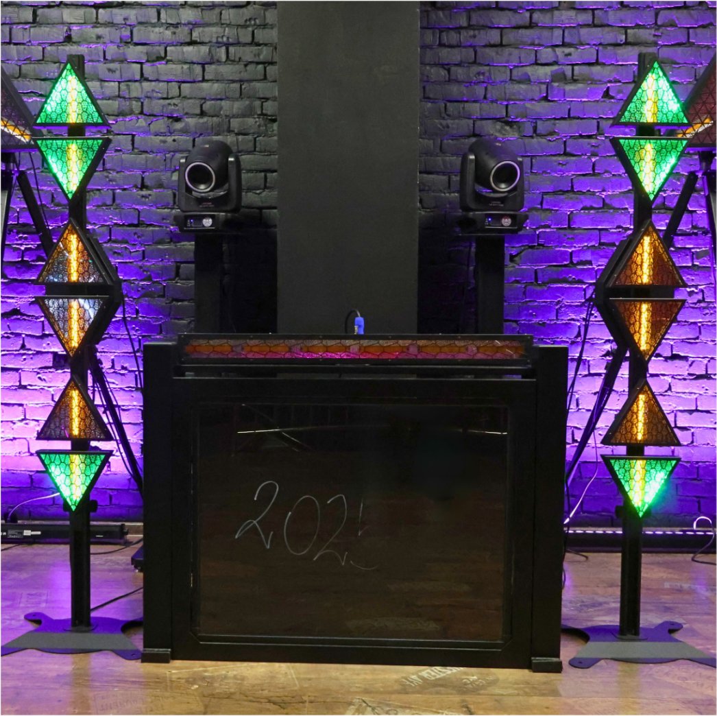 EVOLIGHTS LUMEN ONE 6x60W WW + 96x0,5W RGB LED reflektor sceniczny retro oświetlenie estradowe