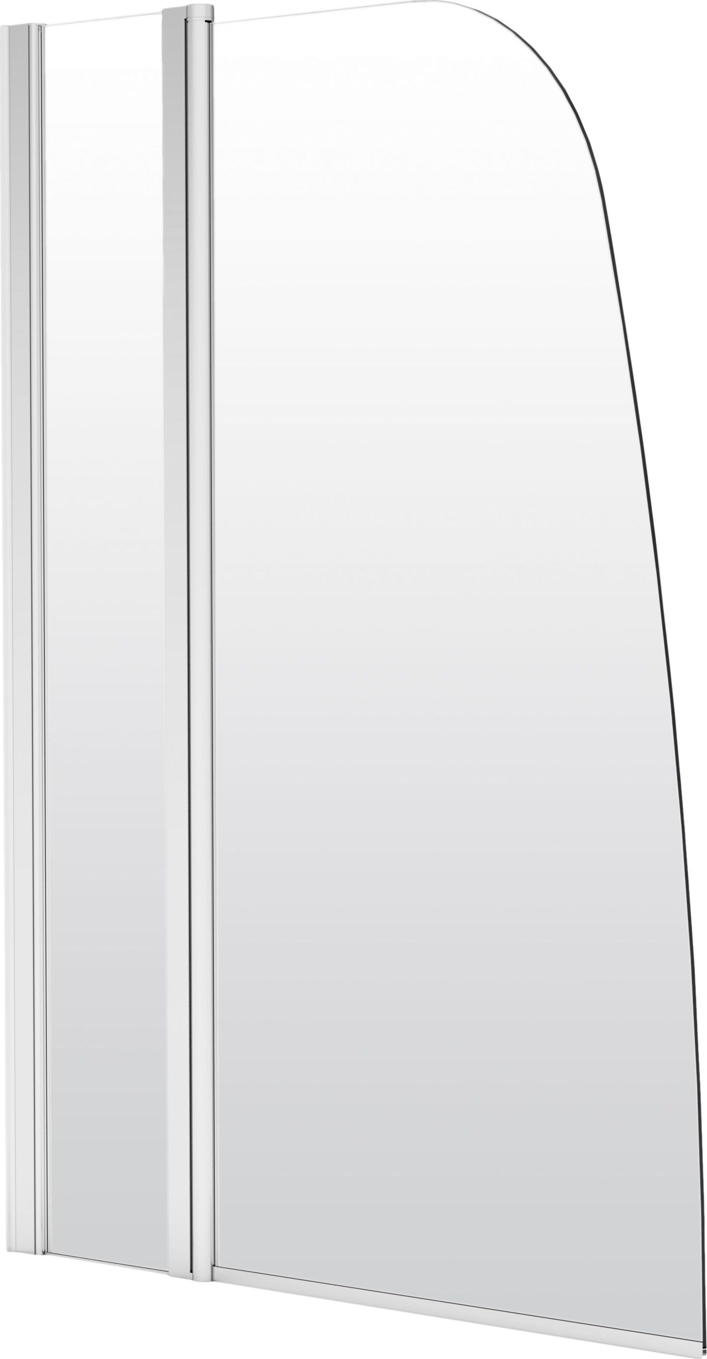 Parawan nawannowy Deante Alpinia 2-częściowy szkło przejrzyste, profil chrom (KGA_073P)