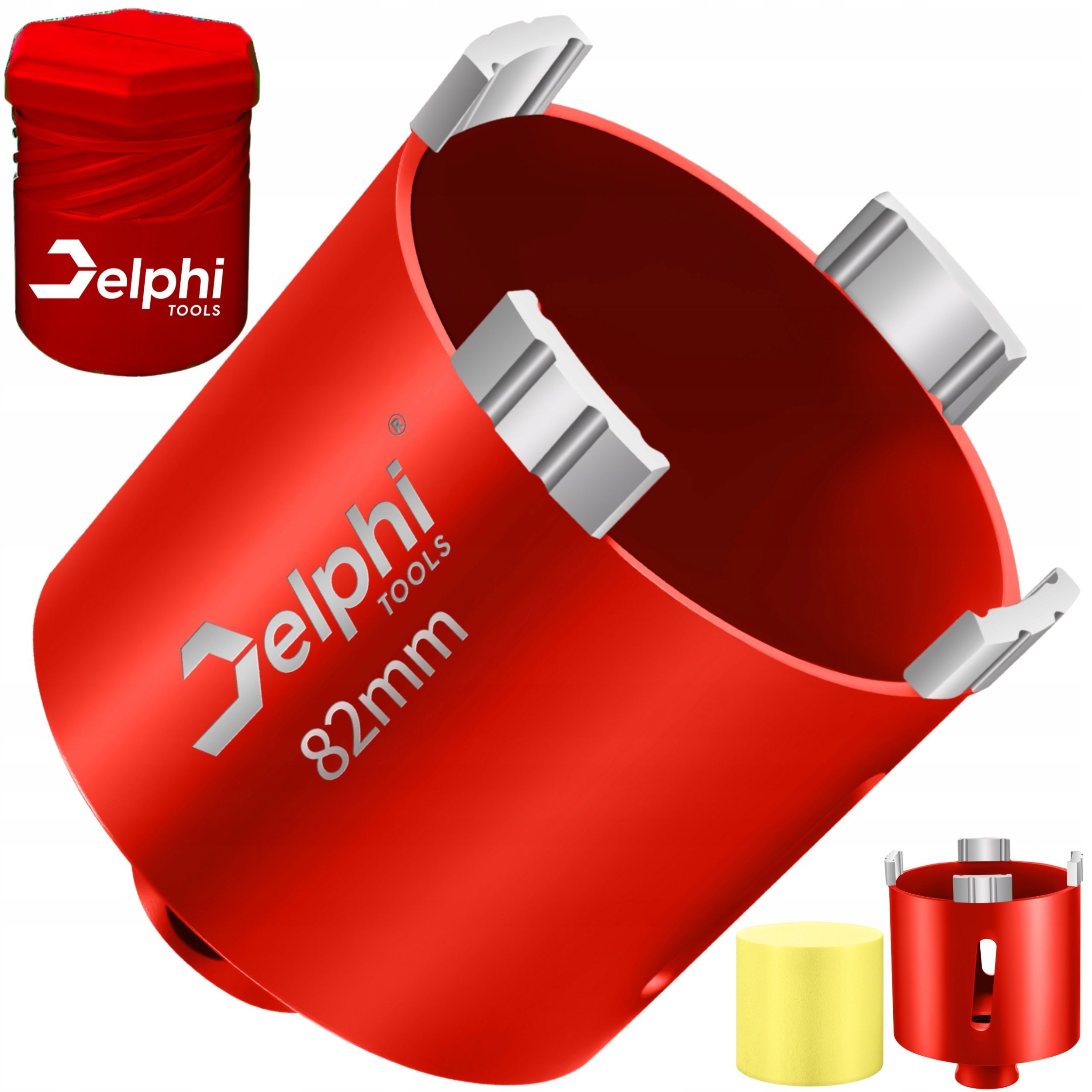 OTWORNICA SEGMENTOWA DIAMENTOWA 82mm KORONKA WIERTŁO DO BETONU PUSZEK