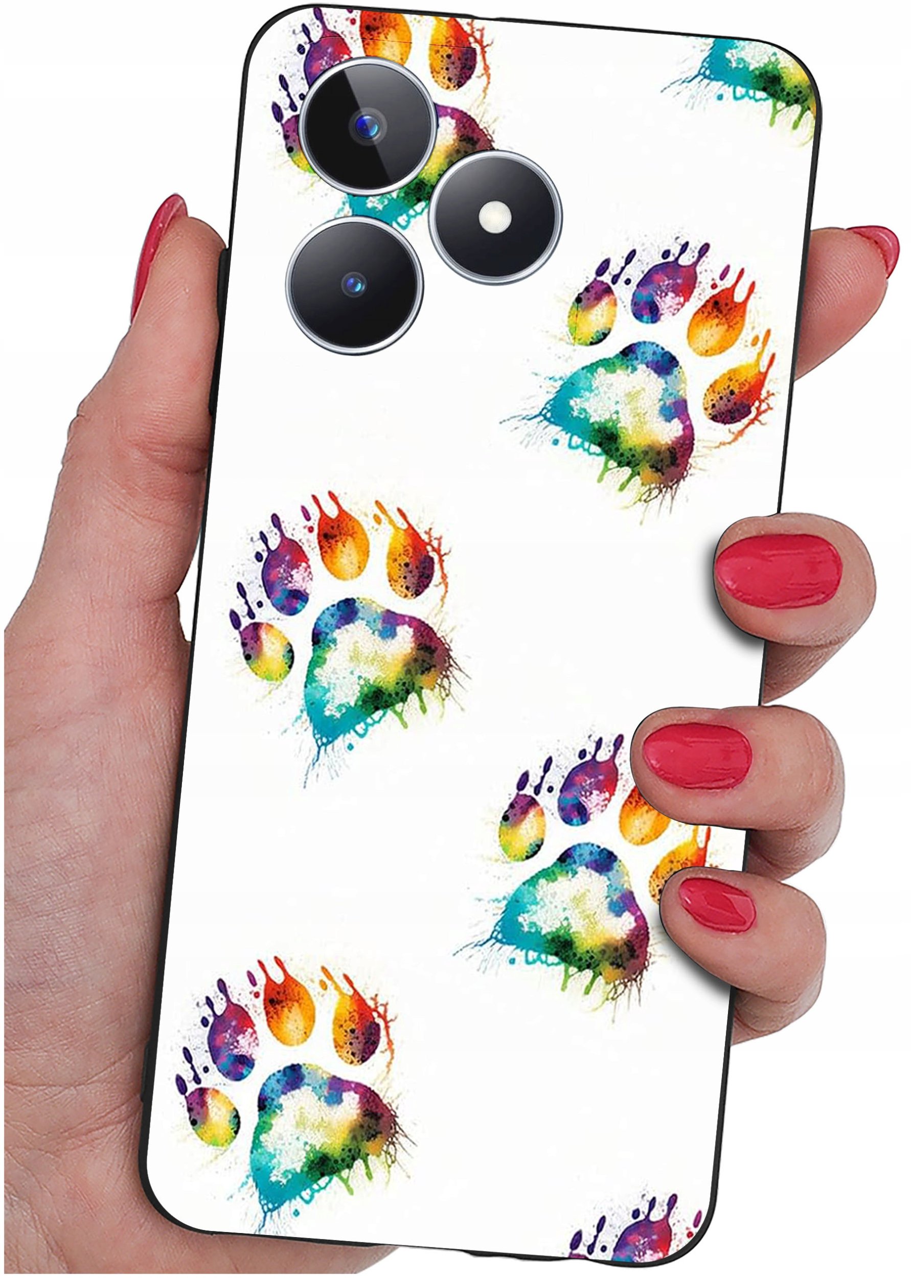 ETUI do Realme C51| C53 WZORY |SILIKONOWE MATT CASE + SZKŁO 9H