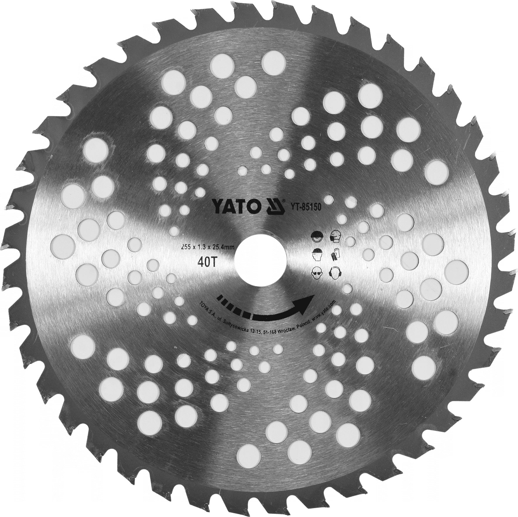 Yato tarcza TCT do podkaszarek 255mm 25,4mm (YT-85150)