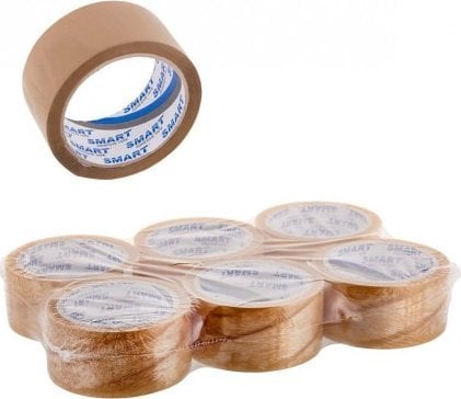 BSTech taśma klejąca Solvent Szara 48x66 6 szt