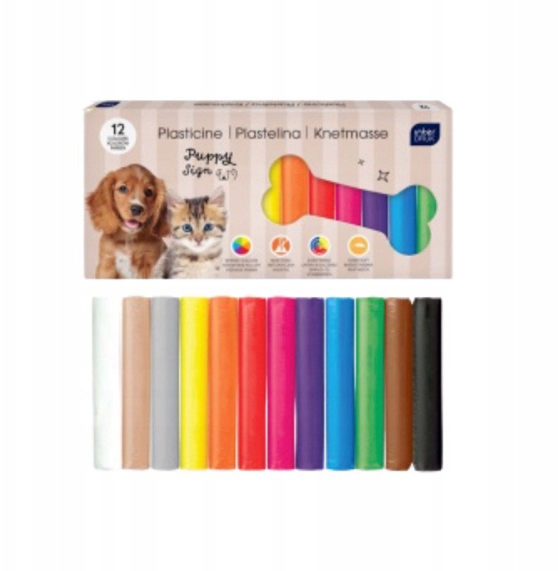 Plastelina 12 kolorów Puppy Sign