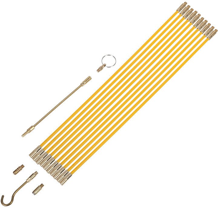 WCIĄGARKA DO KABLI WŁÓKNO SZKLANE PRZECIĄGANIA KABLI 4MM 10X1M STALKA PILOT