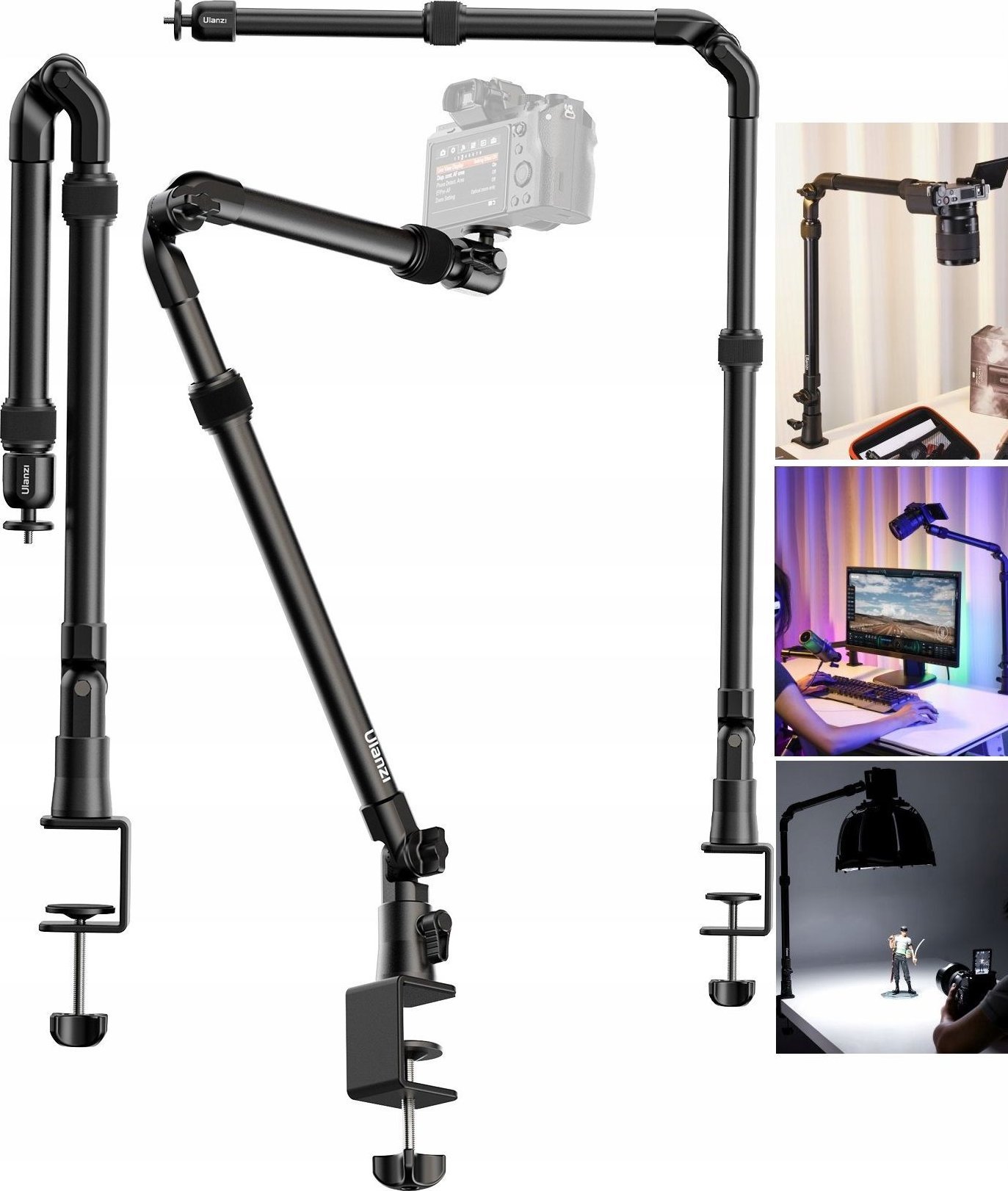Ulanzi Mocowanie Statyw Uchwyt Ramię Imadło do Aparatu Kamery Lampy VLOG / Ulanzi / ZJ02