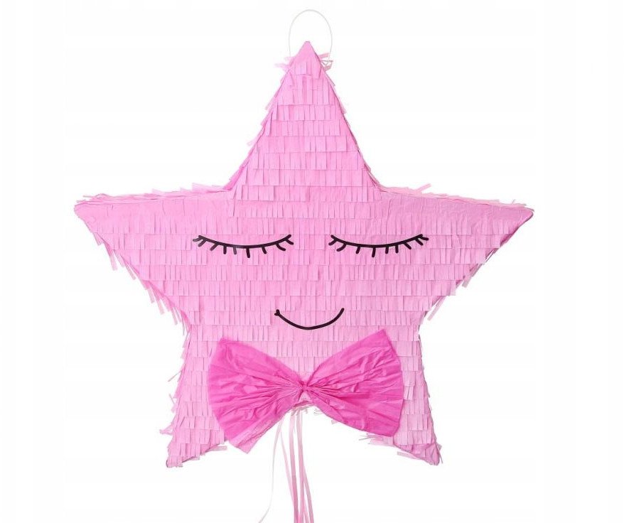 Piniata Gwiazdka różowa 45x8x43cm