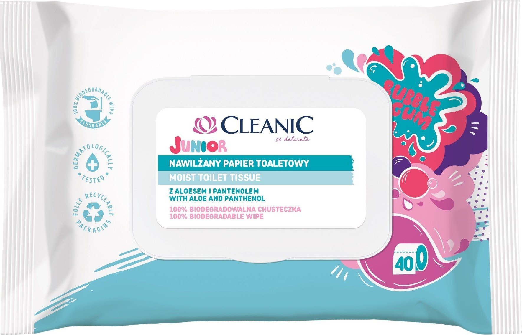CLEANIC_Junior Moist Toilet Tissue nawilżany papier toaletowy 40szt.