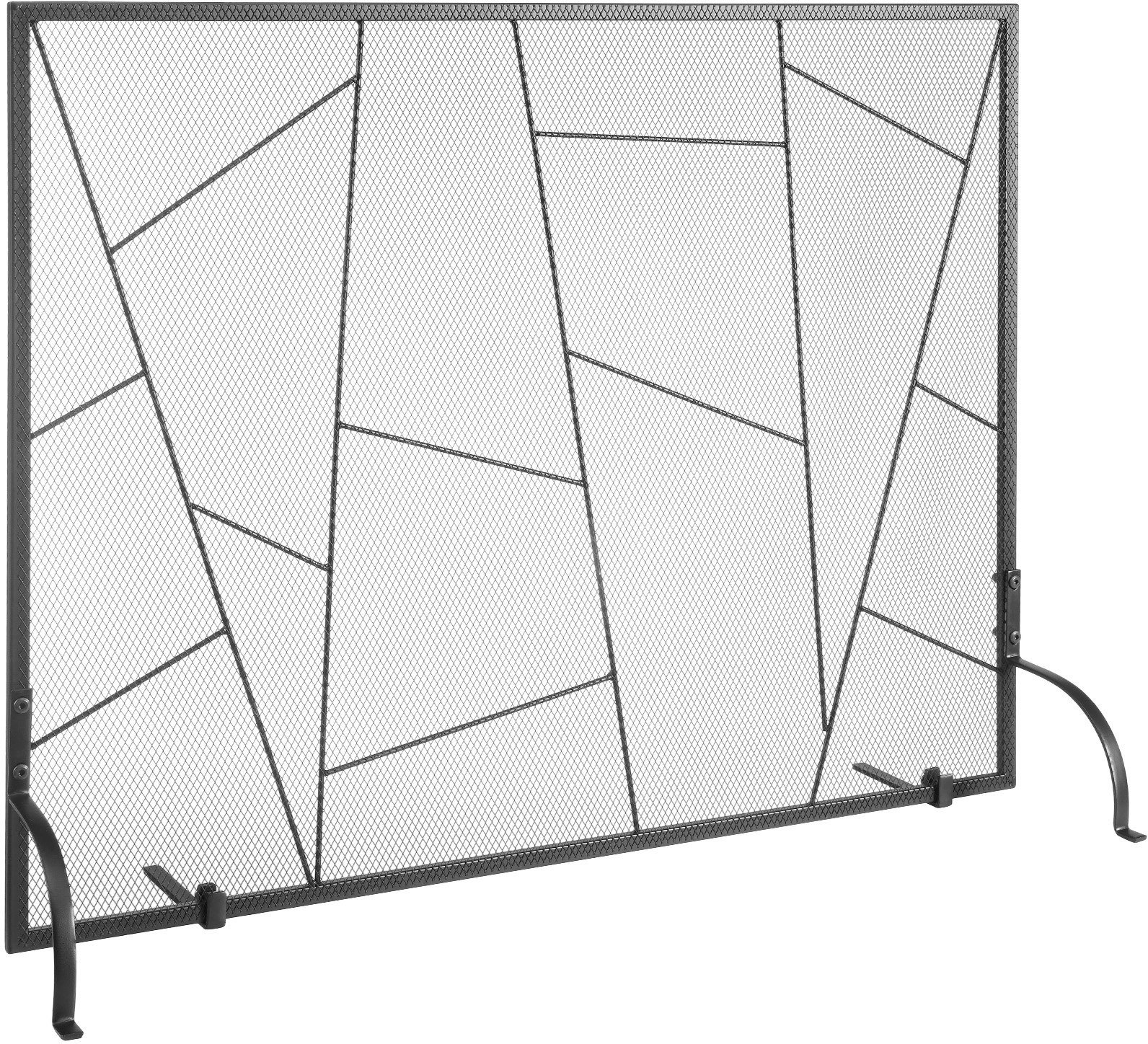 Elegancki Ekran Kominkowy Żeliwny Ochrona przed Iskrzeniem