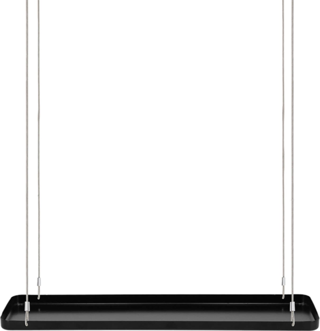 Direct Home and Garden Kwietnik wiszący 58x15x21 cm czarny