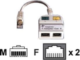 Telegärtner T-Adapter Cat5e, 100Base-T/ISDN (21.17.3039)