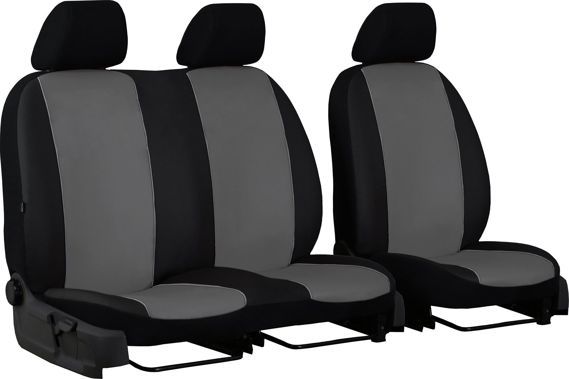 Pok-ter Pokrowce uniwersalne Standard ekoskóra bus/van 2+1 (szare)