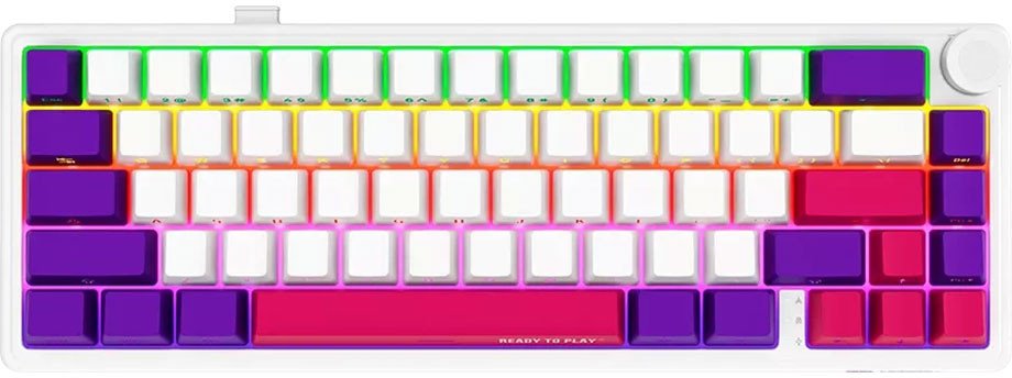 LORGAR KBP70MW, Wireless 65% Mechanical Gaming Keyboard Pro, White, EN layout