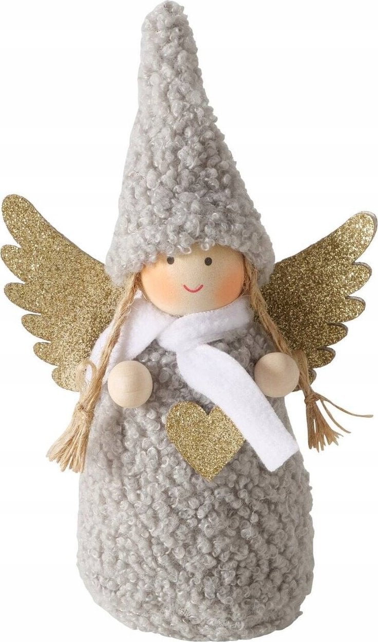 Boltze Home Figurka AMIA aniołek w miękkim ubranku, wys. 16 cm