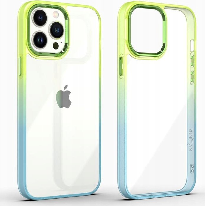 Maxximus MX RAINBOW IPHONE 14 PRO MAX (6.7) LIME-BLUE / ZIELONO-NIEBIESKI