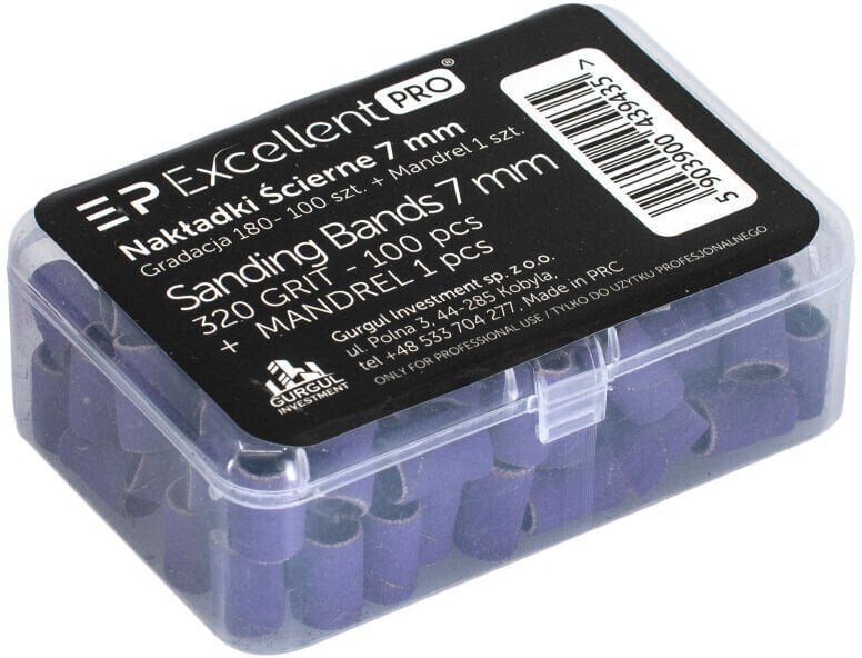 Excellent PRO Sanding Bands jednorazowe opaski ścierne o gradacji 320 z nośnikiem o średnicy 7mm 100szt