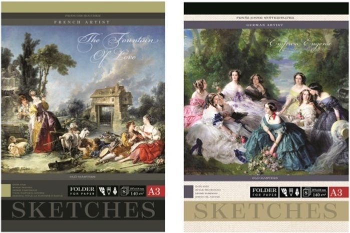 Fresh Papier artystyczny A3 8 arkuszy 140g/m2 + teczka