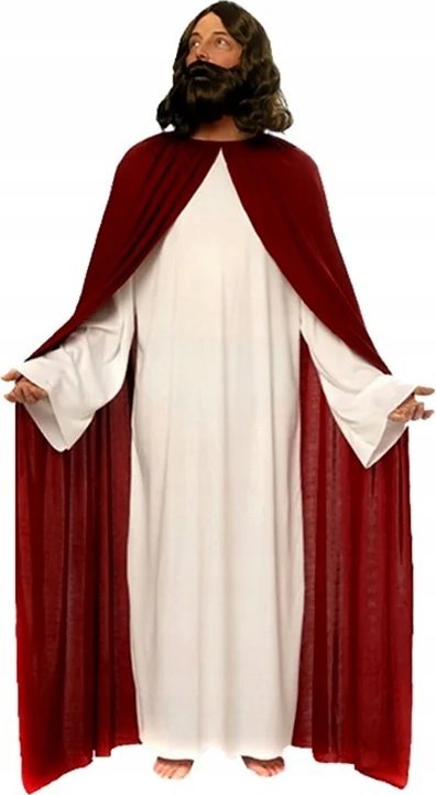 STRÓJ JEZUSA + BRODA PERUKA WIELKANOC MESJASZ PROROK DOROSŁYCH SZATA JEZUS