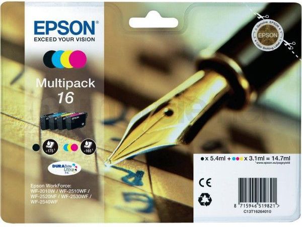 Tusz Epson zestaw tuszy T1626 (C13T16264010) Multi Pack (CMYK)