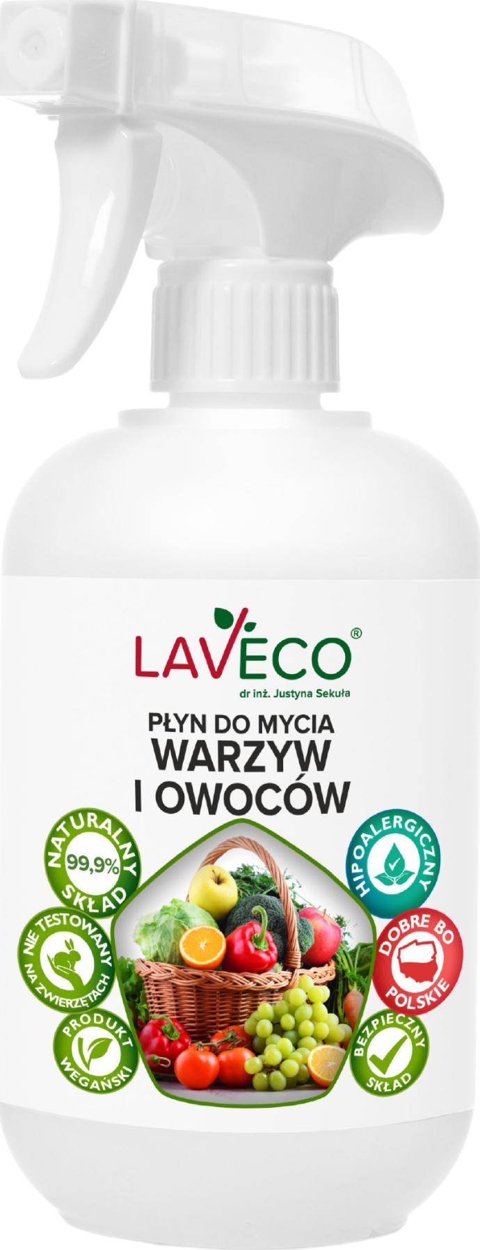 LAVECO Płyn do mycia warzyw i owoców - 0,5 l