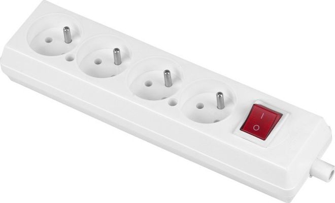 Volteo GNIAZDO POCZWÓRNE + WYŁĄCZNIK 16A 250V ROZBIERALNE B/U BIAŁE