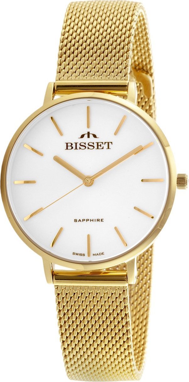 Zegarek Bisset Szwajcarski zegarek damski Bisset BSBF32 złoty st