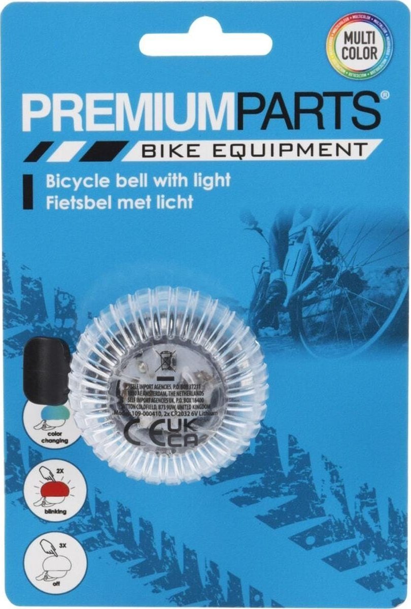 DZWONEK ROWEROWY LED 6X4CM XQMAX