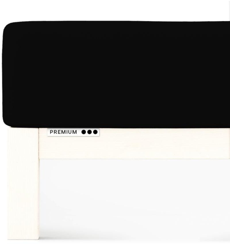 Prześcieradło Schlafgut Premium 180x200-200x220 Off Black 799 - XL bawełna, antyalergiczny