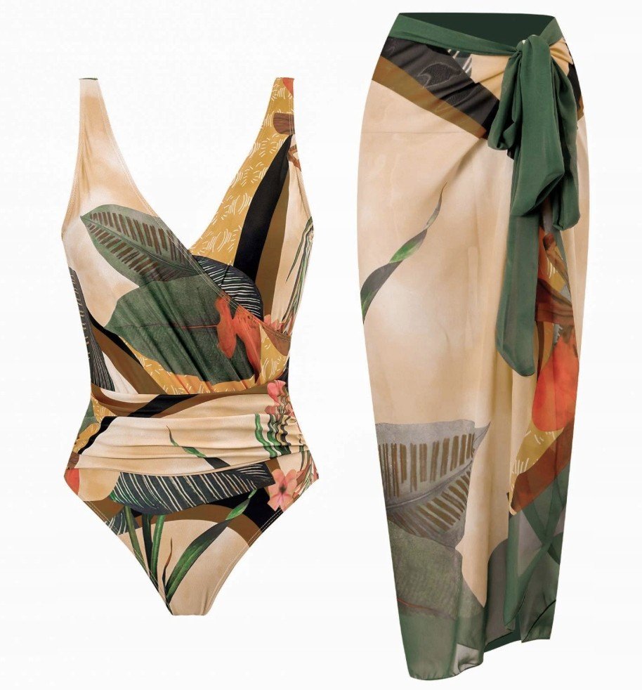 Jednoczęściowy Strój Kąpielowy Ze Spódnicą S