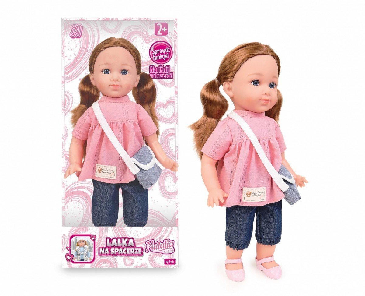 Natalia lalka 36cm w różowej tunice 185656