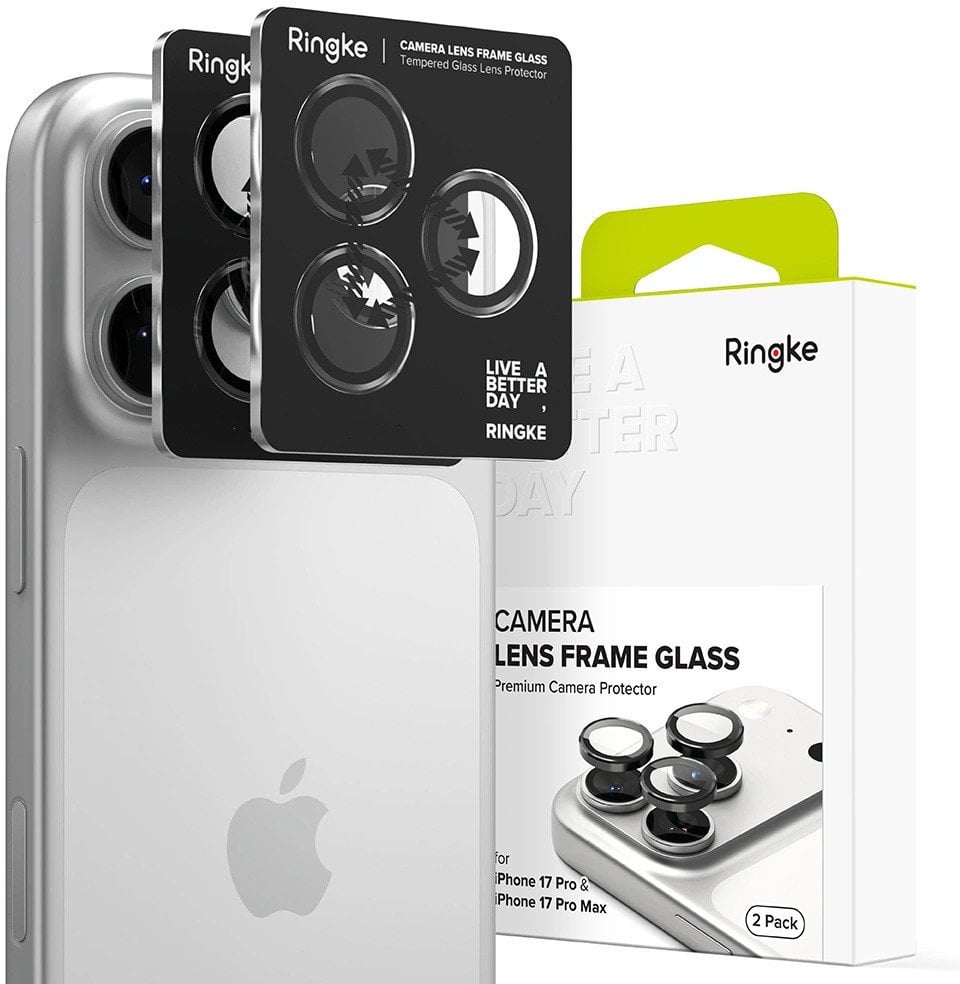 Nakładka Ringke Camera Frame Protector do Apple iPhone 17 Pro / 17 Pro Max Black [2 PACK]
