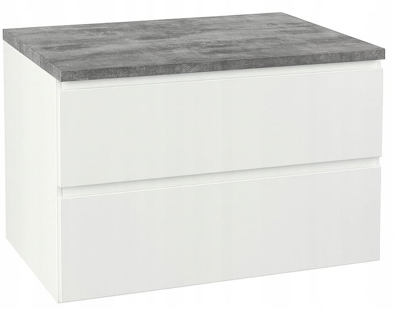 Szafka łazienkowa biała 60x50 wisząca z blatem pod umywalkę komoda