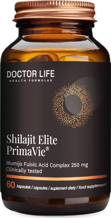 Doctor Life Shilajit Elite PrimaVie suplement diety wspierający płodność i zdrowie skóry 60 kapsułek