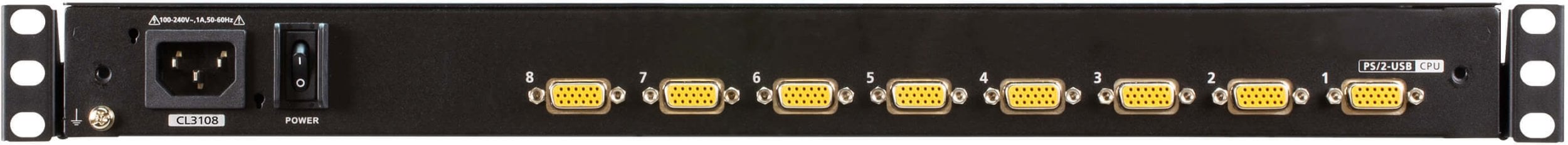 Aten CL3108NX rackowa konsola 47 cm (18.5") czarny 1U