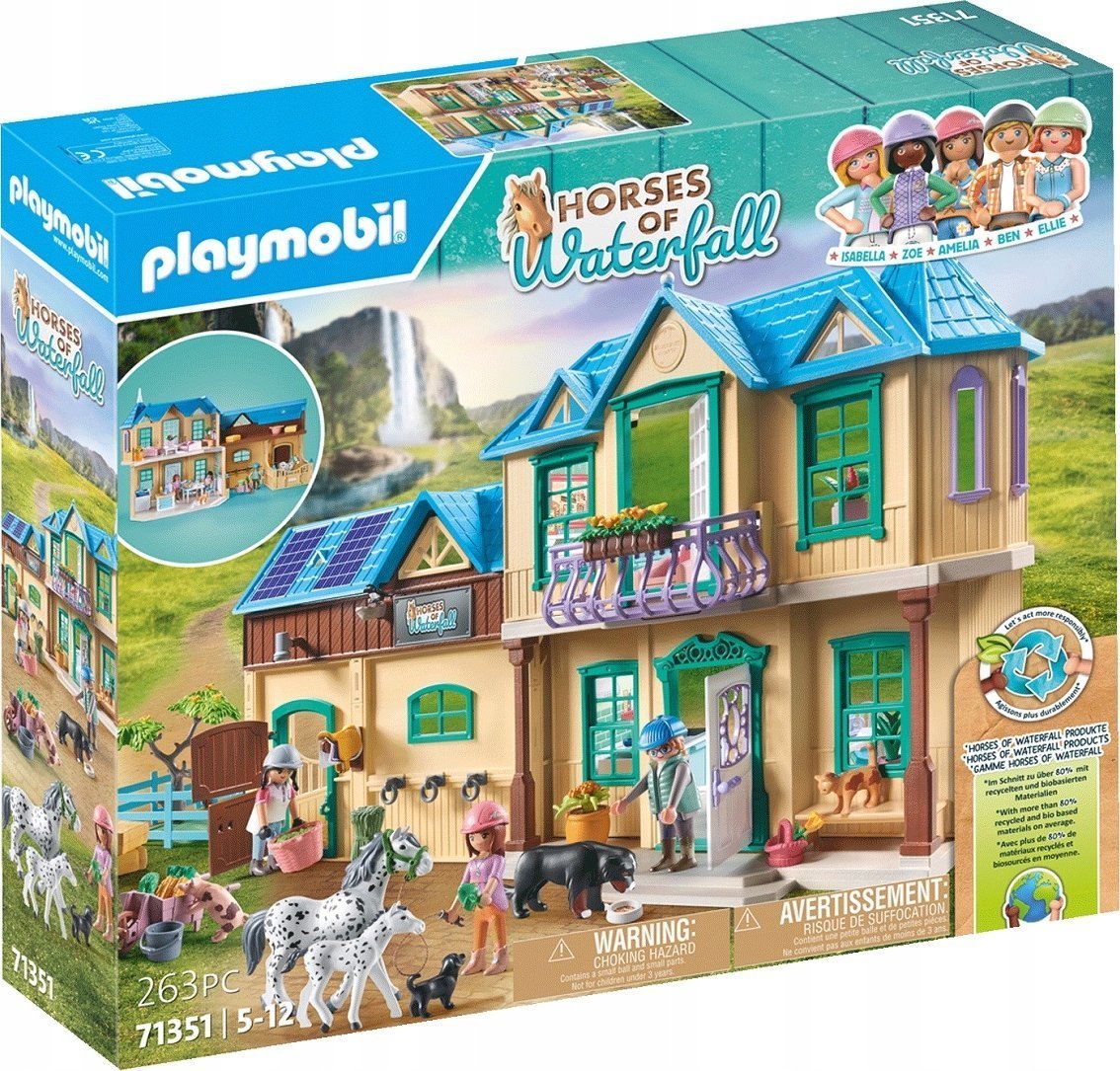 Playmobil Zestaw z figurkami Horses 71351 Ranczo Waterfall