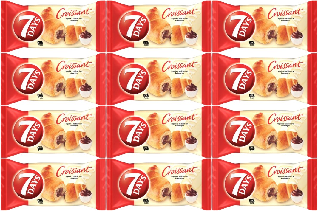 7 Days Rogalik z nadzieniem kakaowym 60 g x 12 sztuk