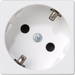 Kontakt-Simon Gniazdo pojedyncze K45 uziemienie schuko 16A 250V czysta biel (K11/9)